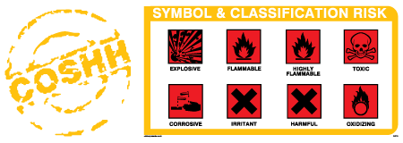 COSHH symbols for safety signs
