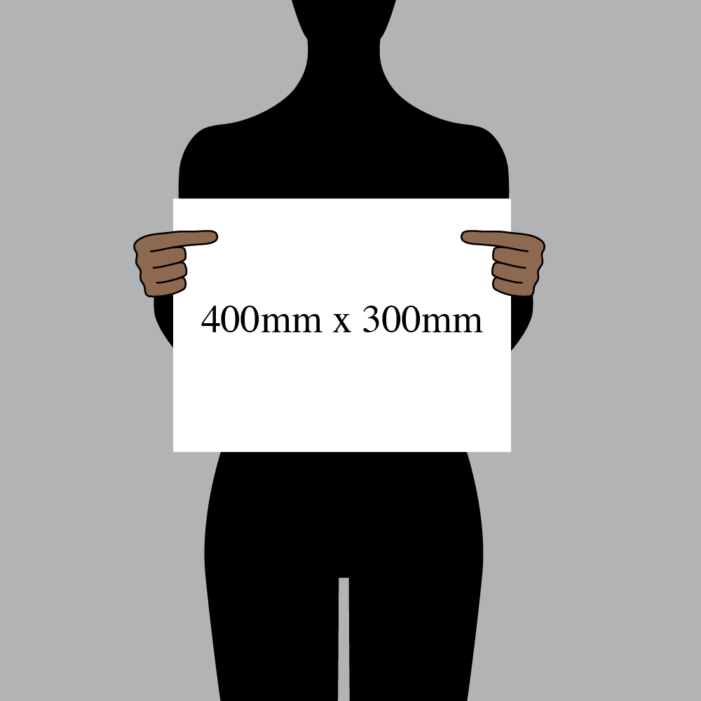 Size indication of 400mm (16") / 300mm (12")