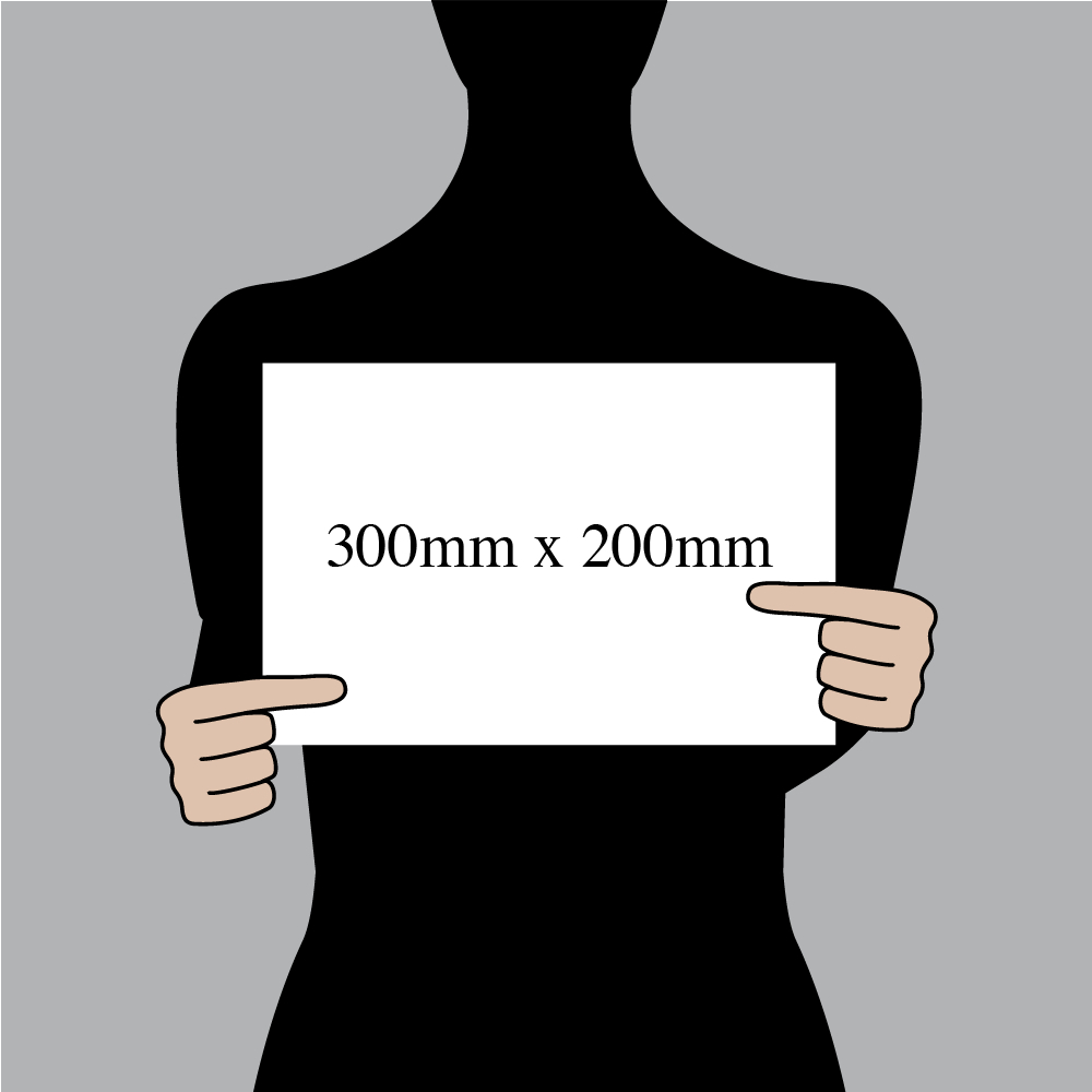 Size indication of 300mm (12") / 200mm (8")