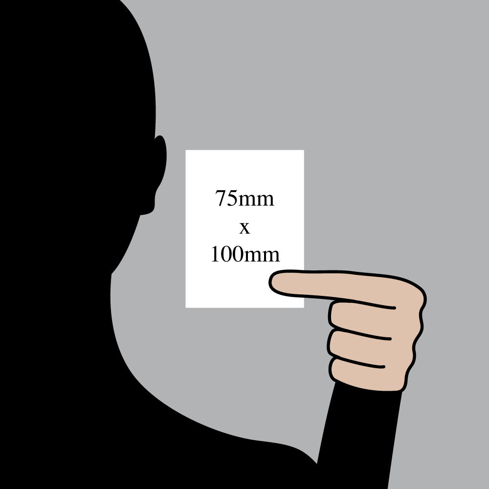 Size indication of 75mm (3") / 100mm (4")