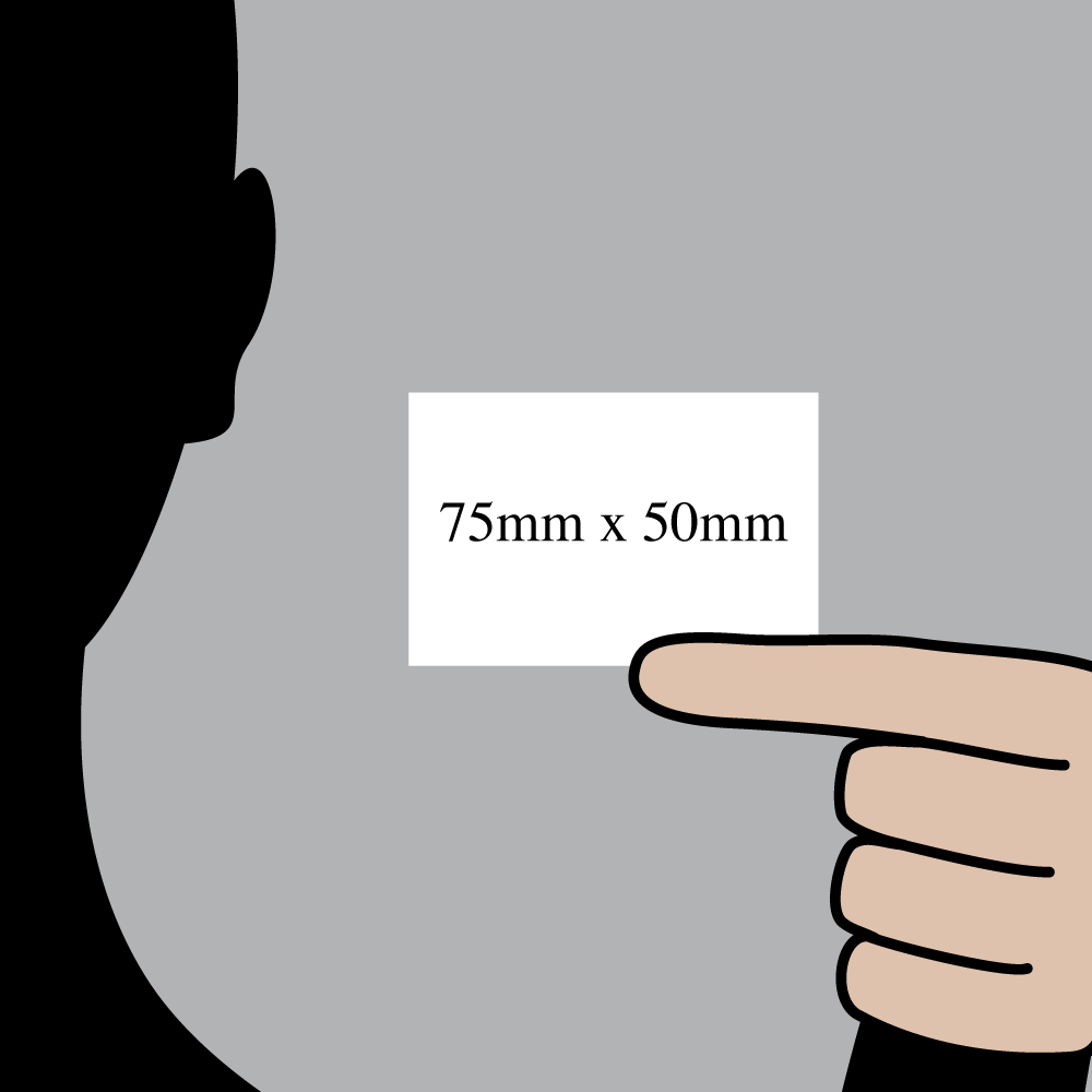 Size indication of 75 / 50 Size indication of 75 / 50