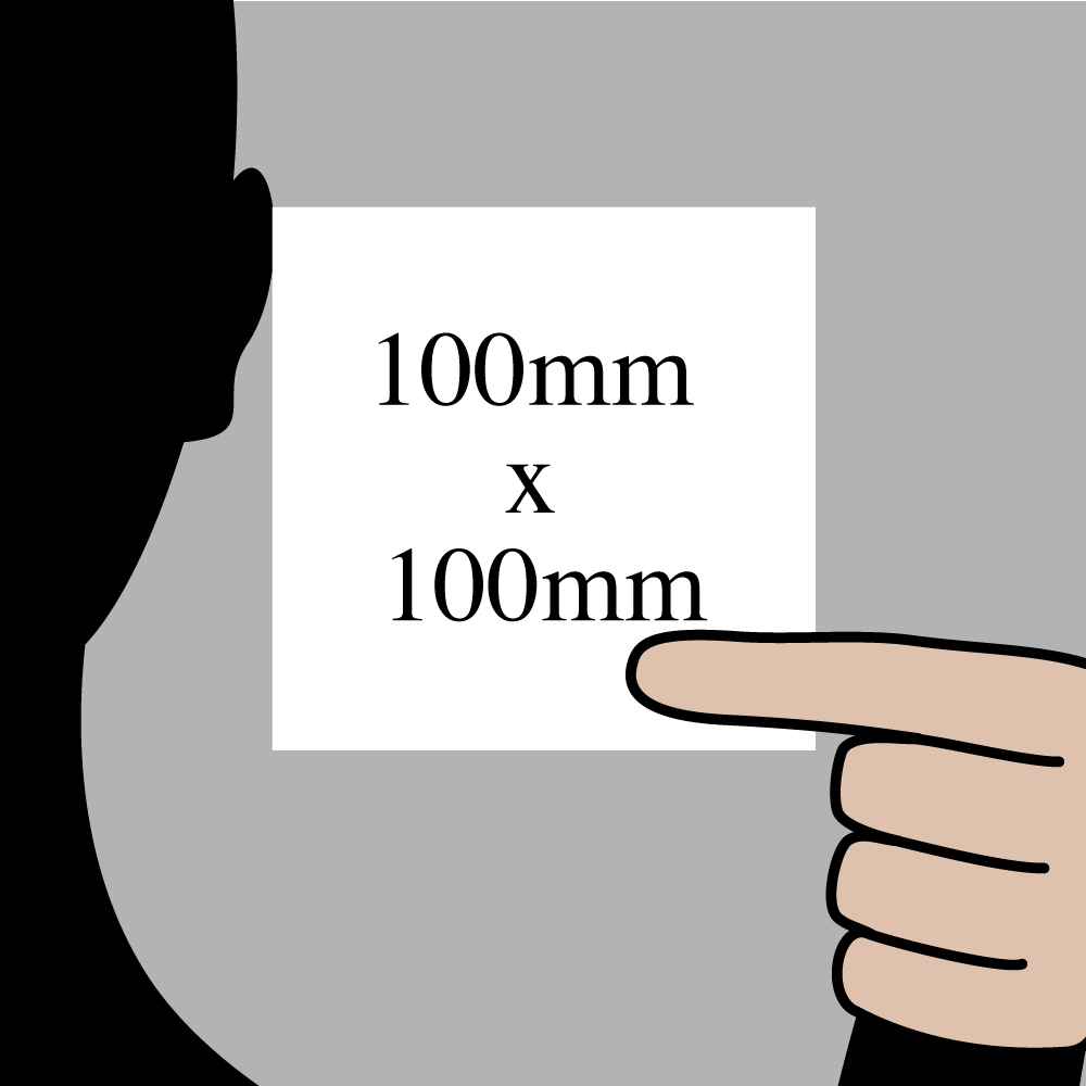 Size indication of 