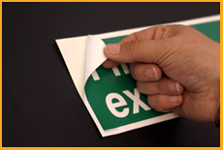 self adhesive vinyl sticker safety signs material